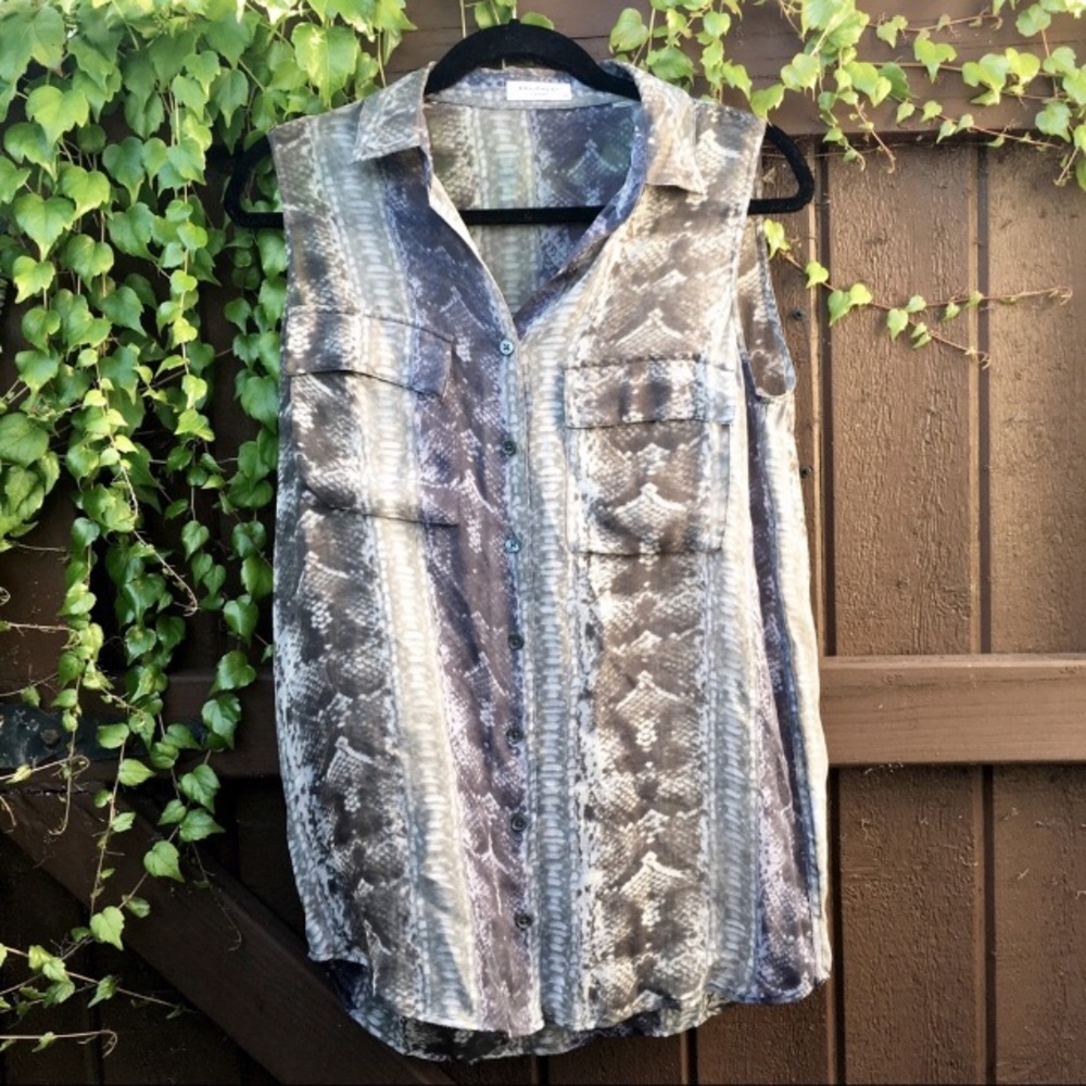 Equipment Snakeskin Blouse